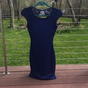 Blue lace dress